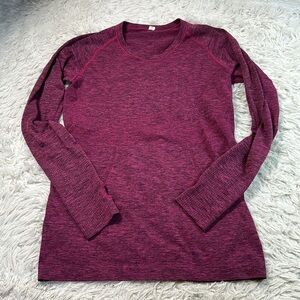 Lululemon Swiftly Tech Long Sleeve Crew Heathered Jewelled Magenta